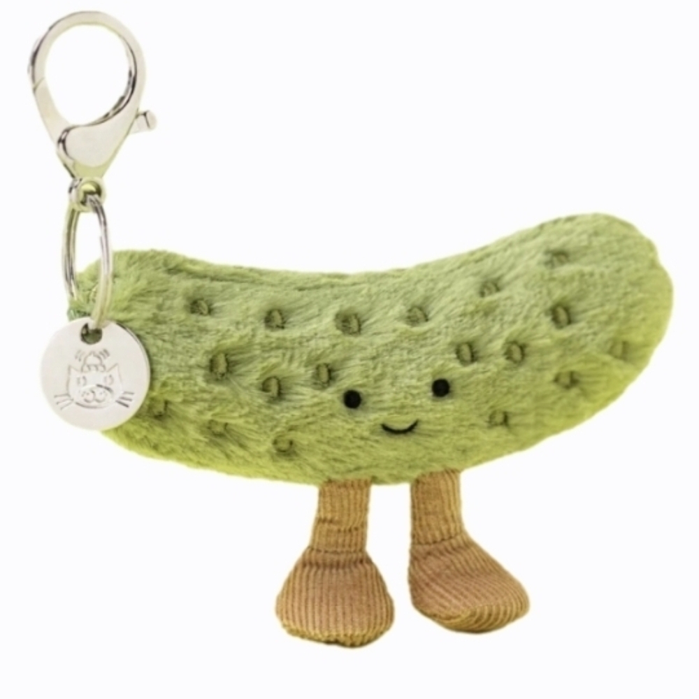 Jellycat Amuseables Pickle Bag Charm Soft & Plush BNWT Authenticate